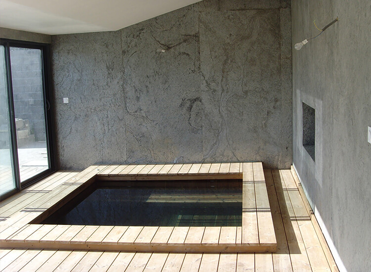 mini-piscine d'intérieur en bois - Natura